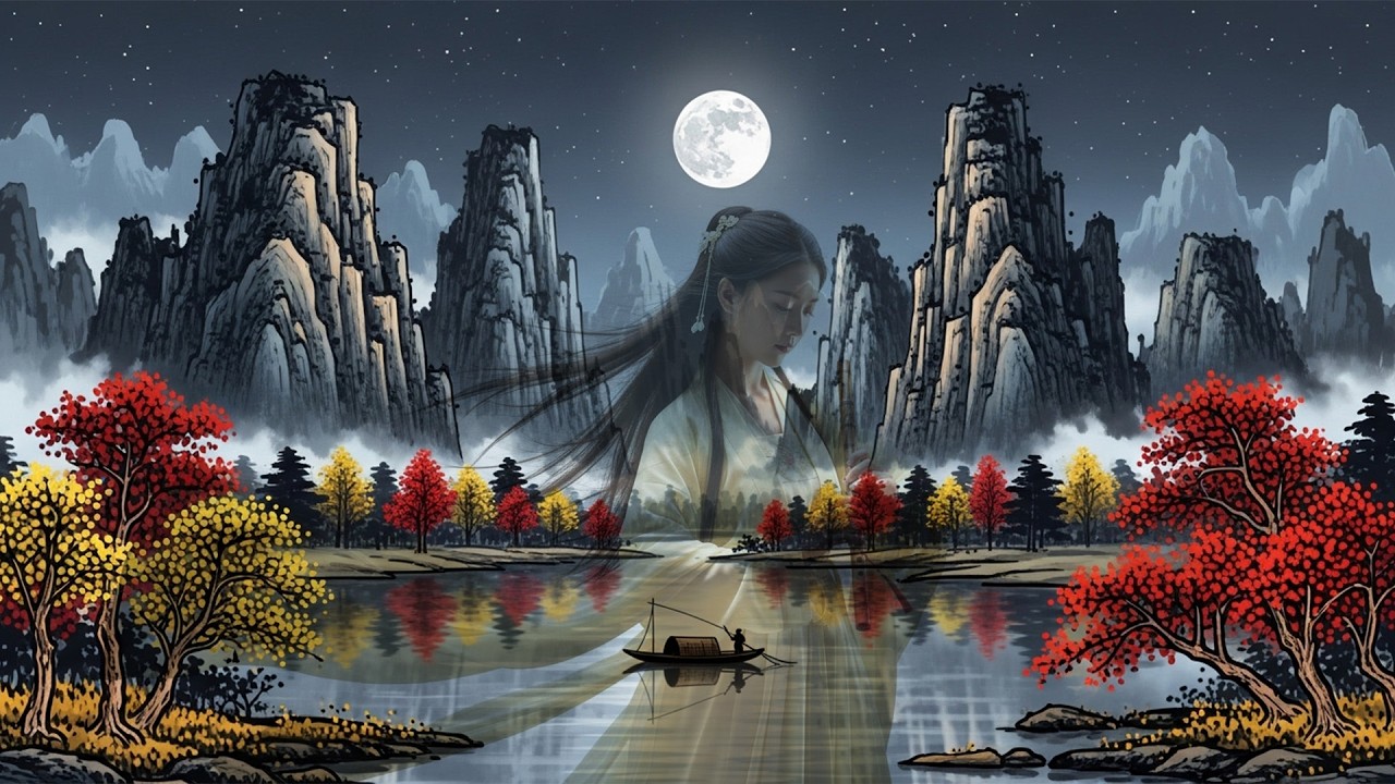 Relaxing Chinese Music, 🌙Peaceful Sleep Melody With Soft Bamboo Flute, Erhu & Gentle Guzheng