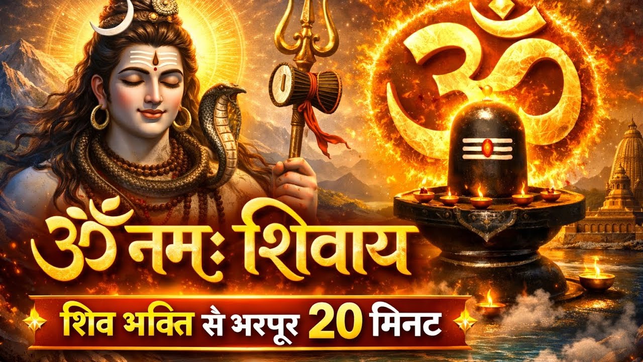 ॐ नमः शिवाय मंत्र जाप | Om Namah Shivaya 20 मिनट ध्यान | शिव शांति मंत्र 
