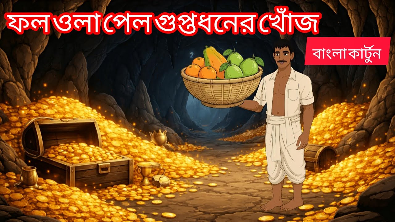 ফল ওলা পেল গুপ্তধনের খোঁজ Bangla cartoon moral story in Bangla guptodhon rupkothar golpo mojar golpo