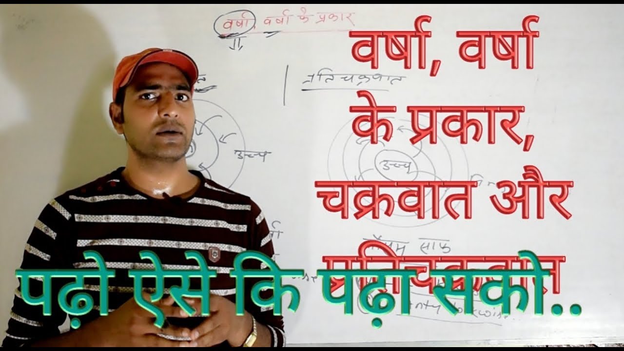 वर्षा, वर्षा के प्रकार, चक्रवात तथा प्रतिचक्रवात.. अब भूल के दिखाओ..