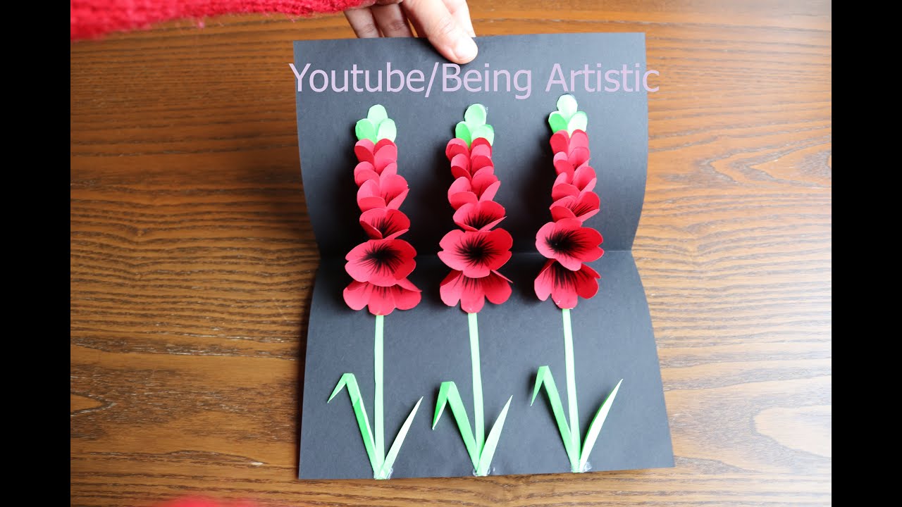 Paper Flower Pop up Card 9-Paper Crafts-Greeting Card - Paper Flower