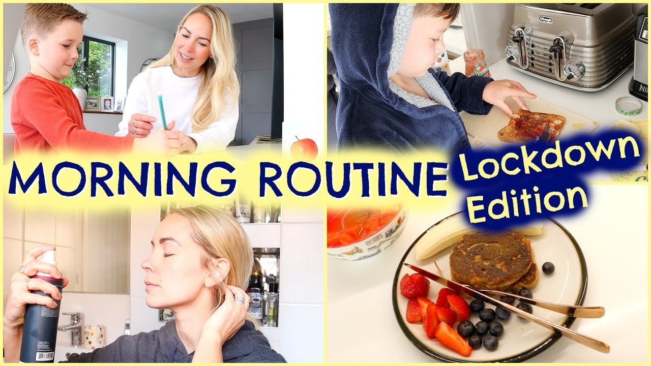 MORNING ROUTINE WITH 3 KIDS IN LOCKDOWN  |  Emily Norris