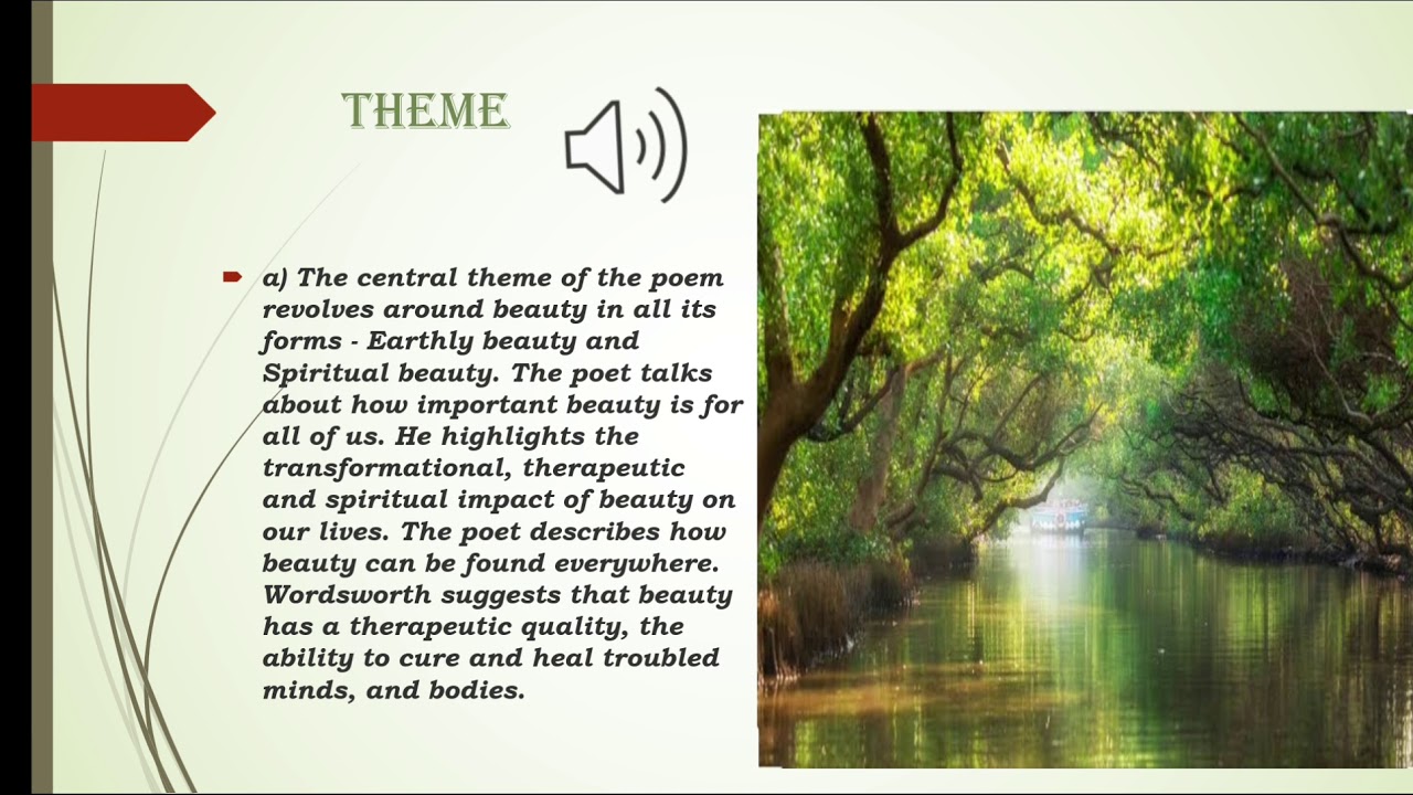 A Thing of Beauty- Theme
