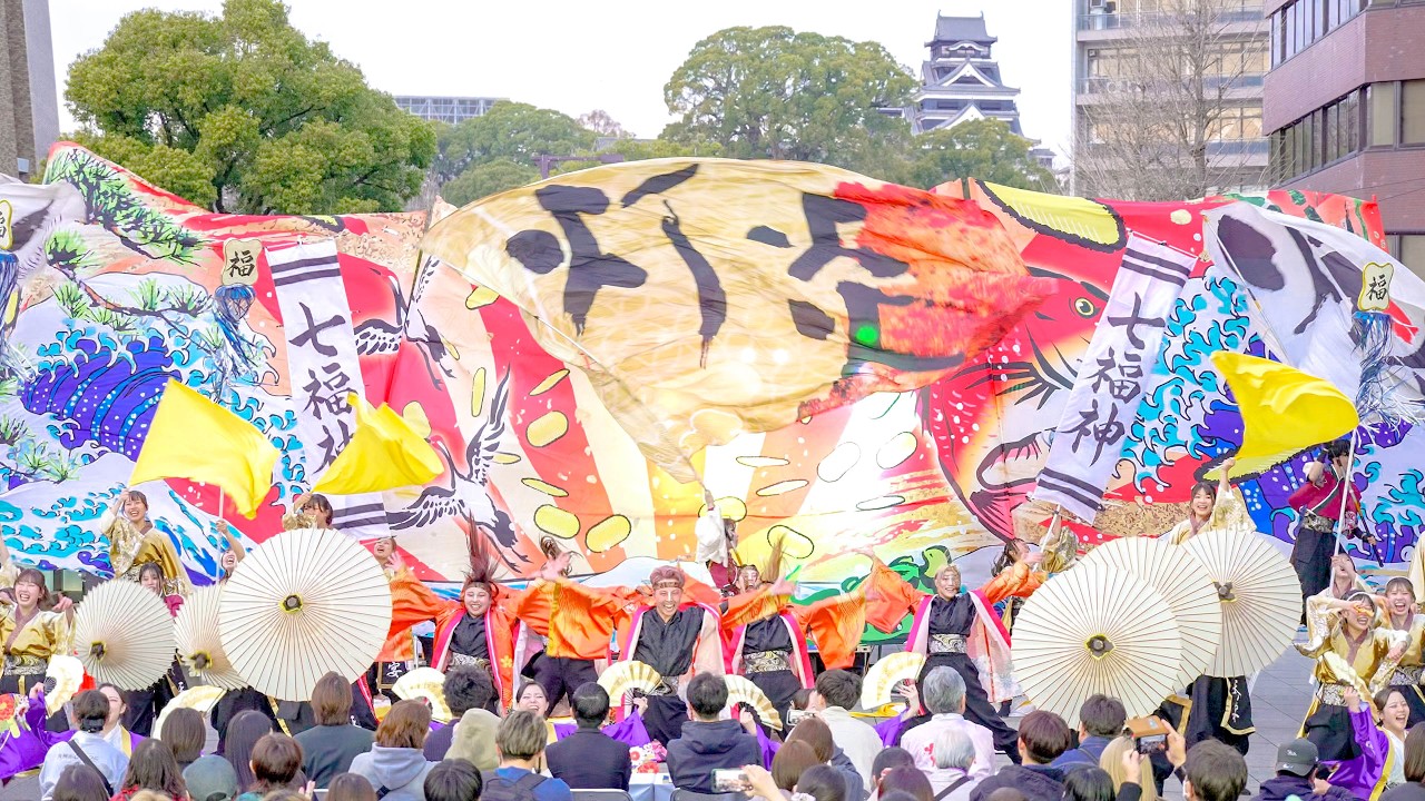 [4K] 北九州市立大学よさこいサークル灯炎  2026年度演舞『天ノ宴(そらのうたげ)』初披露　九州がっ祭 2026 前夜祭