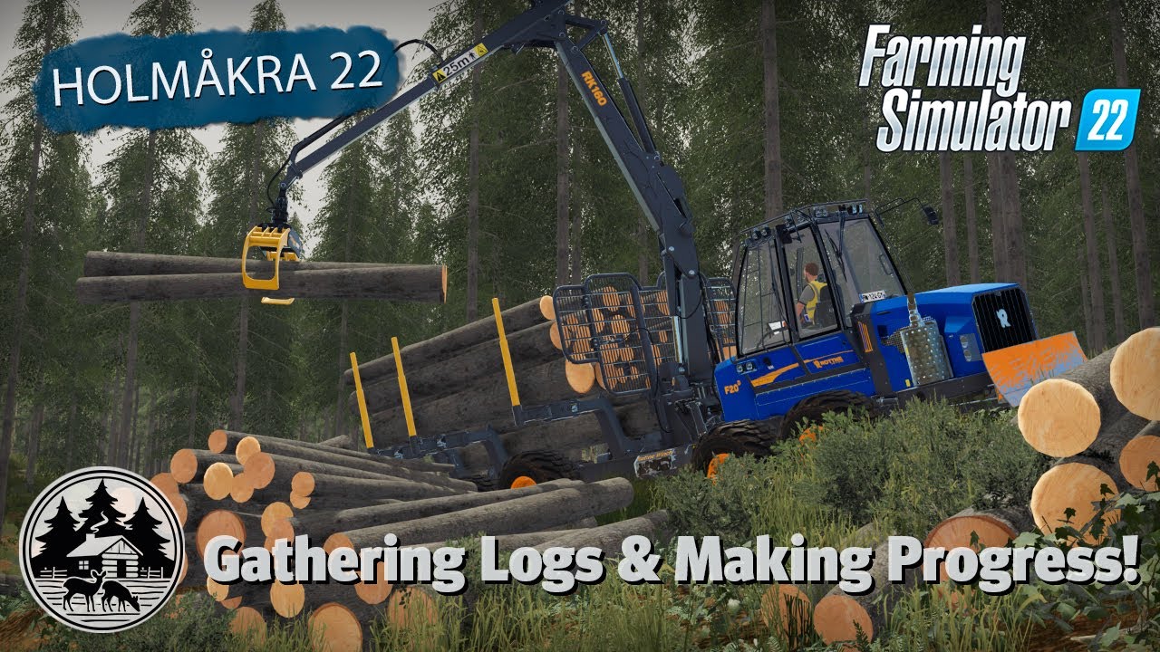 FORESTRY WORK WITH THE ROTTNE F20D! | FS22 | Forestry | Holmåkra 22 | Timelapse | E25