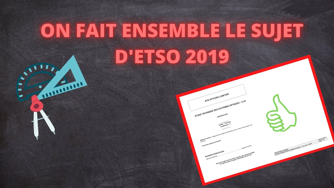 Correction du sujet d'ETSO 2019