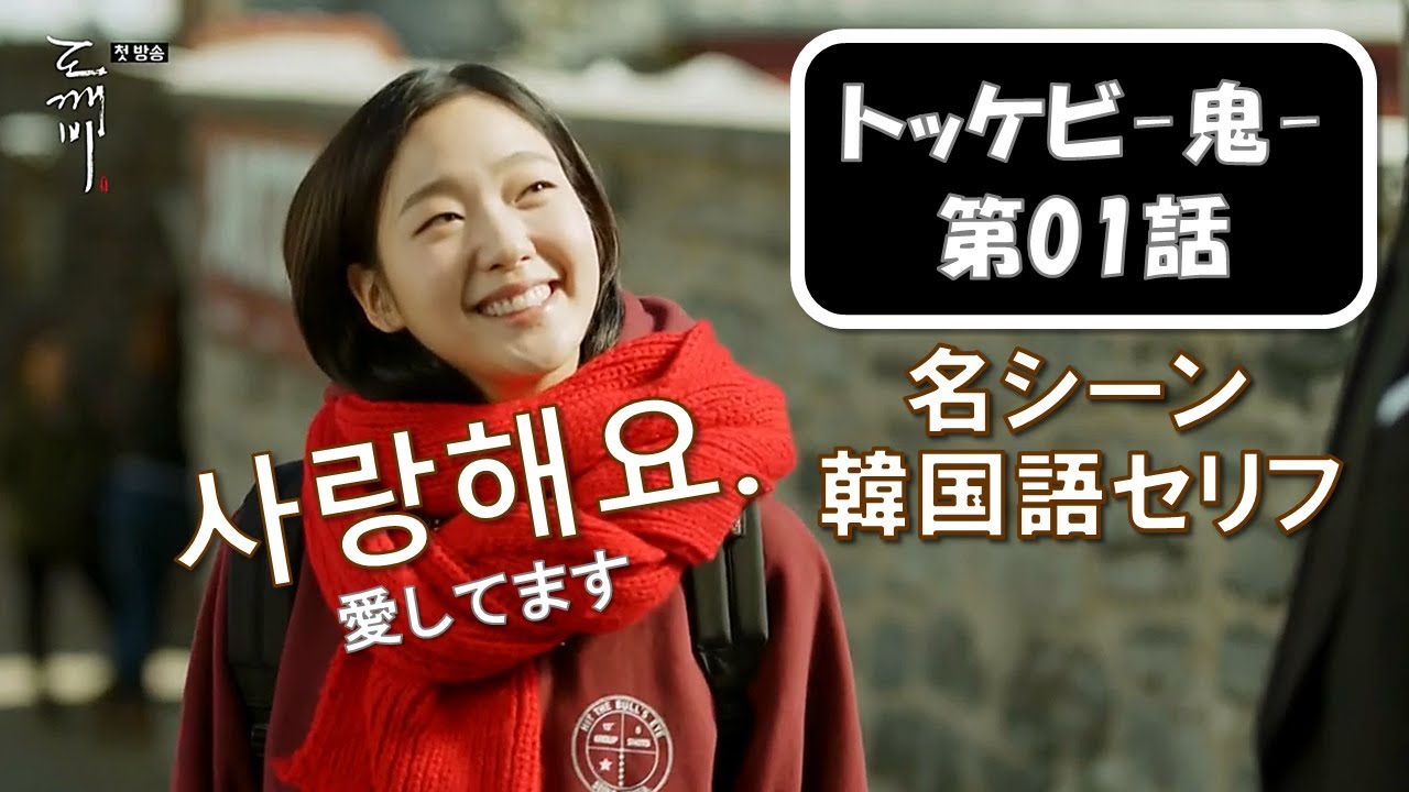 韓国ドラマ名場面で学ぶ★韓国語セリフ｜トッケビ第01話