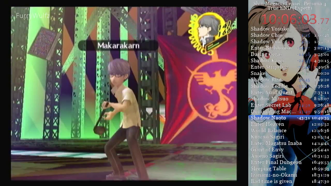 Persona 4 (PS2) Expert, True Ending Speedrun in 16:14:24 part 2