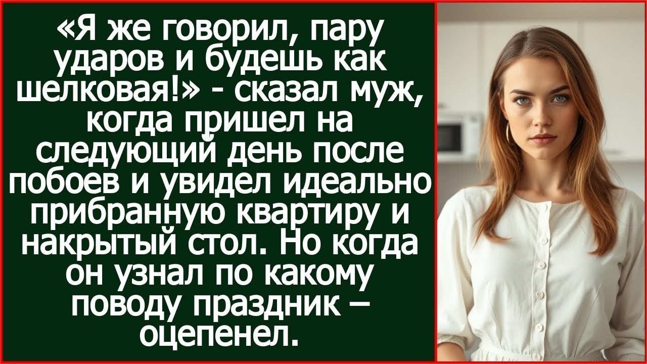 «Я же говорил, пару ударов и будешь как шелковая!» - сказал муж, но уже через 5 минут....