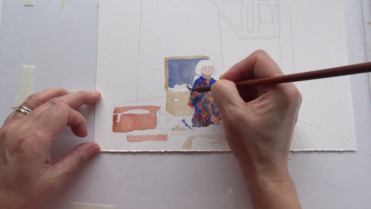 The Japanese doll part one painting the objects on the table