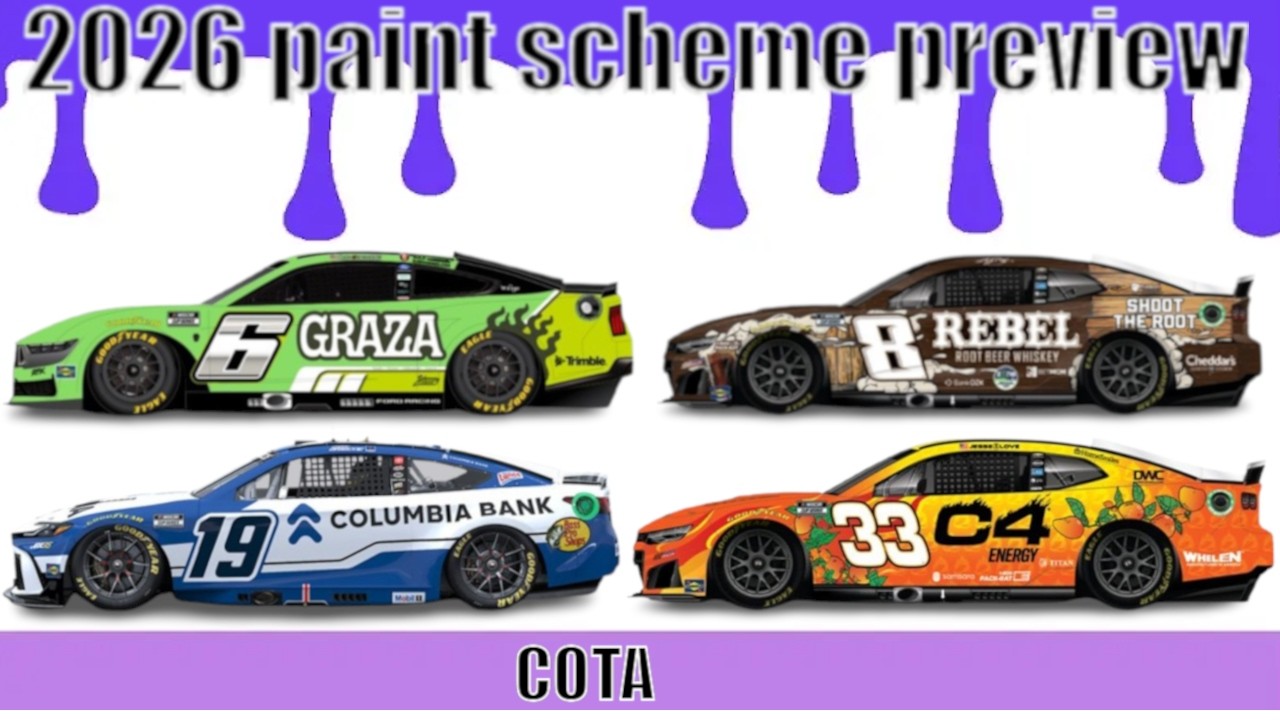 NASCAR 2026 cup series paint scheme preview: COTA