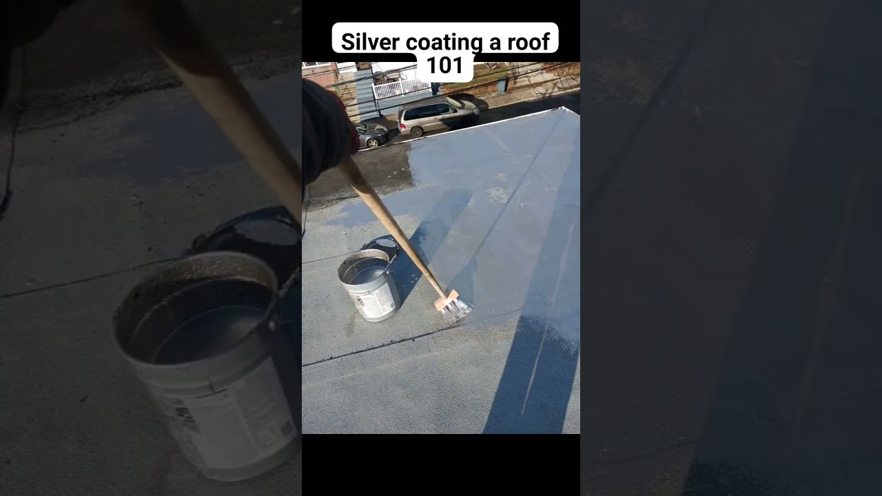 silver coating a roof 101 #maintenance #roofing #mechanic #diy #easymoney #renovation #carpentry
