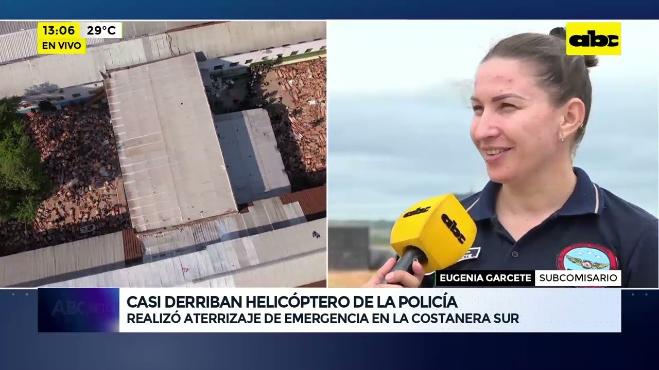 Casi derriban helicóptero de policía