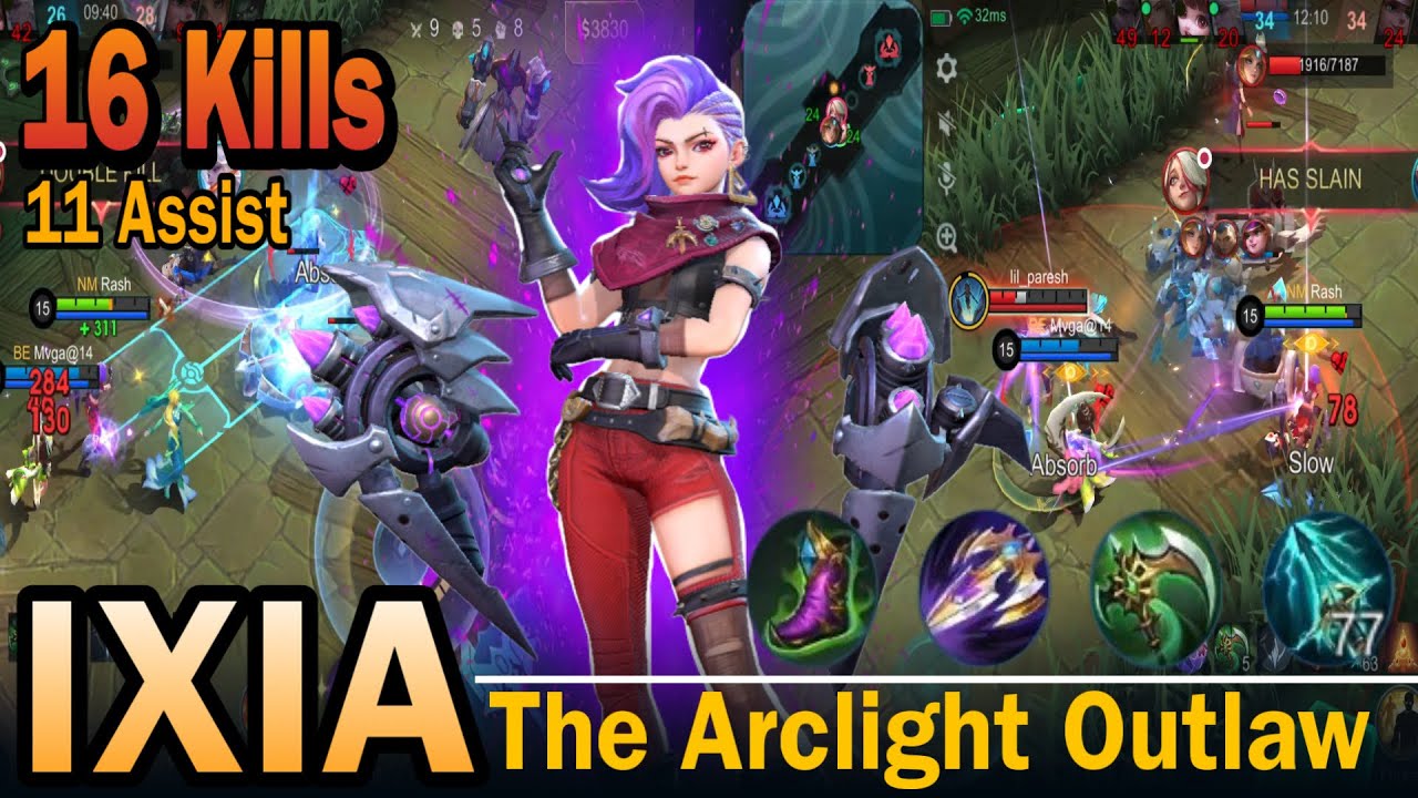 IXIA MLBB GUIDE | PLAYING MLBB IN IPHONE 12 PRO MAX WITH ZERO LAG | IXIA with 16 Kills🤫🔥| #mlbb 