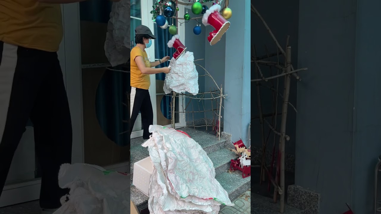Nướng bao tạo h&igrave;nh hang đ&aacute; Noel #diy #handmade #christmas #shorts