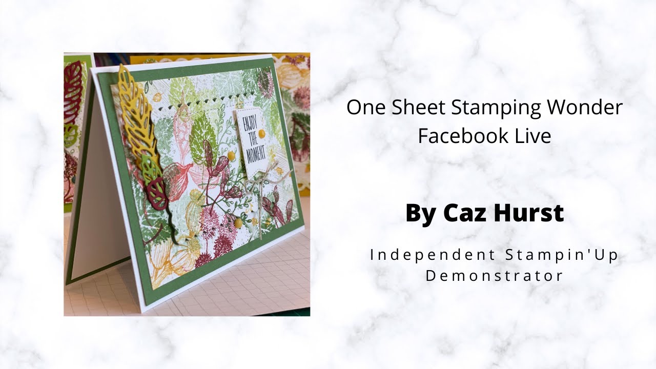 Facebook Live using Gorgeous Leaves and other Stamp Sets to make a one sheet stamping wonder