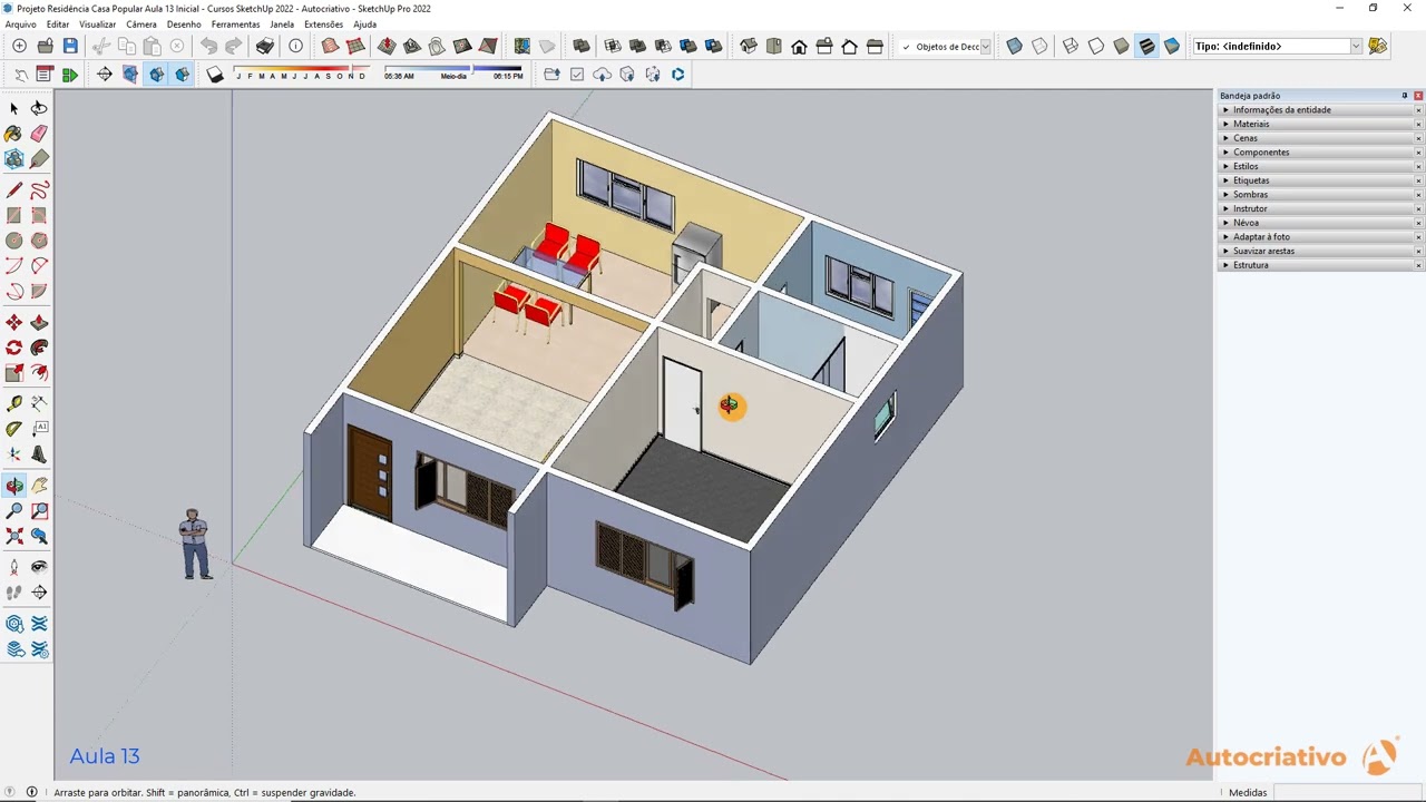 Aula 13 Grupos - Curso de SketchUp 2022 Do Básico ao Avançado - Autocriativo