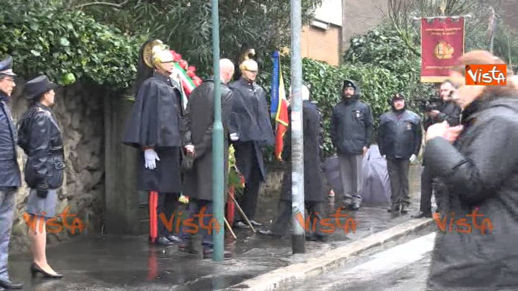 MATTARELLA COMMEMORA LA SCORTA DI ALDO MORO IN VIA FANI - IMMAGINI