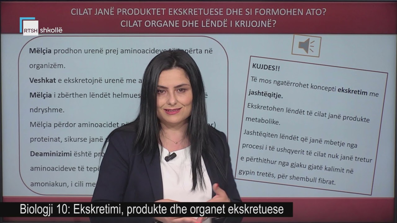 Biologji 10 - Ekskretimi, produkte dhe organet ekskretuese