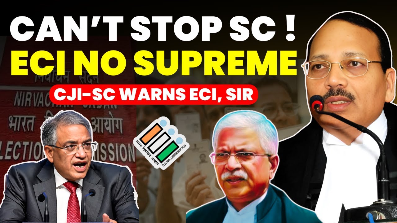 ECI CAN'T STOP SC FROM CHECKING POWER......CJI-SC WARNS ECI ON SIR FAIRNESS #supremecourtofindia