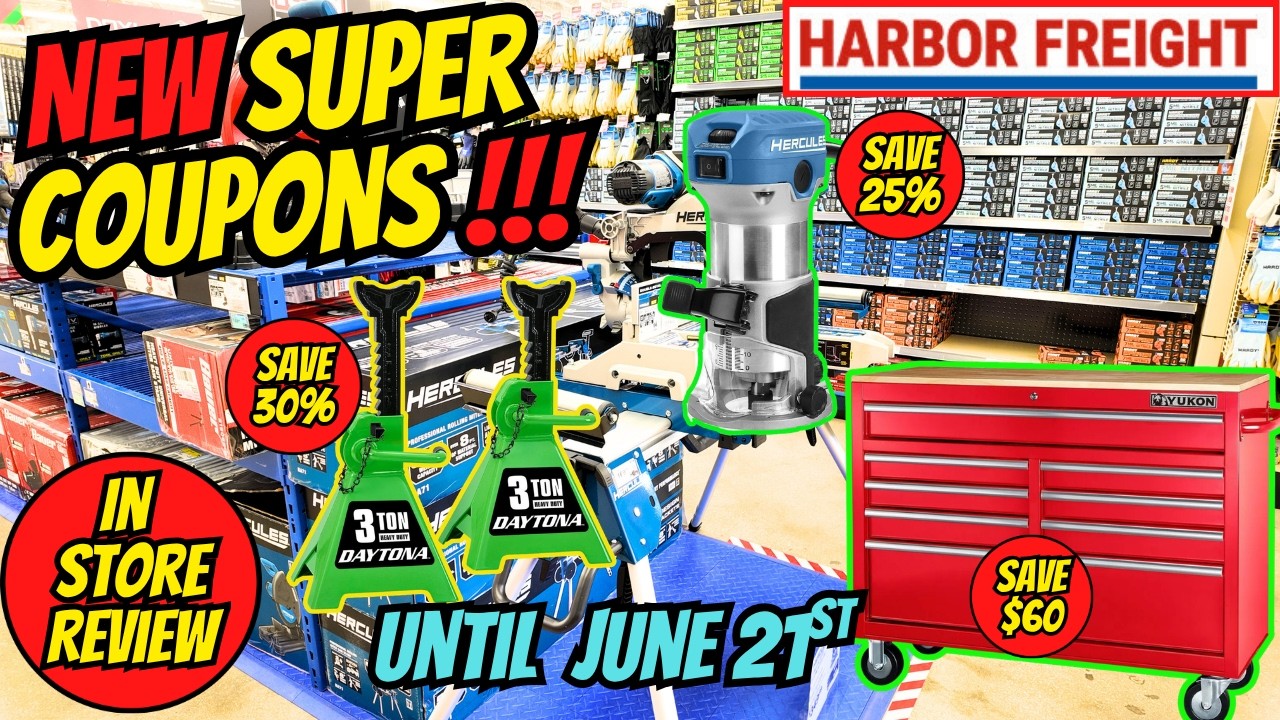 В Harbor Freight появились суперкупоны! Вот лучшие предложения!