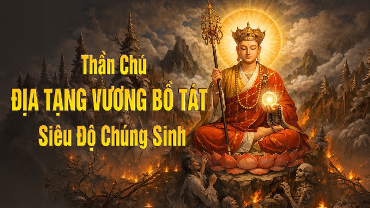 Địa Tạng Vương Bồ Tát Tâm Chú Ksitigarbha Mantra ☸ Om Ha Ha Ha Vismaye Svaha | Giải Thoát Đau Khổ