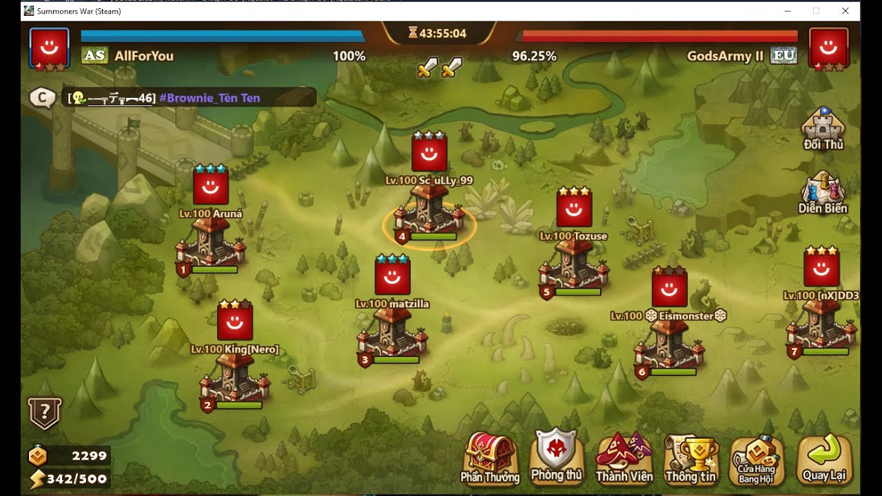 Guild World All for You VS God Army II SUMMONER WARS