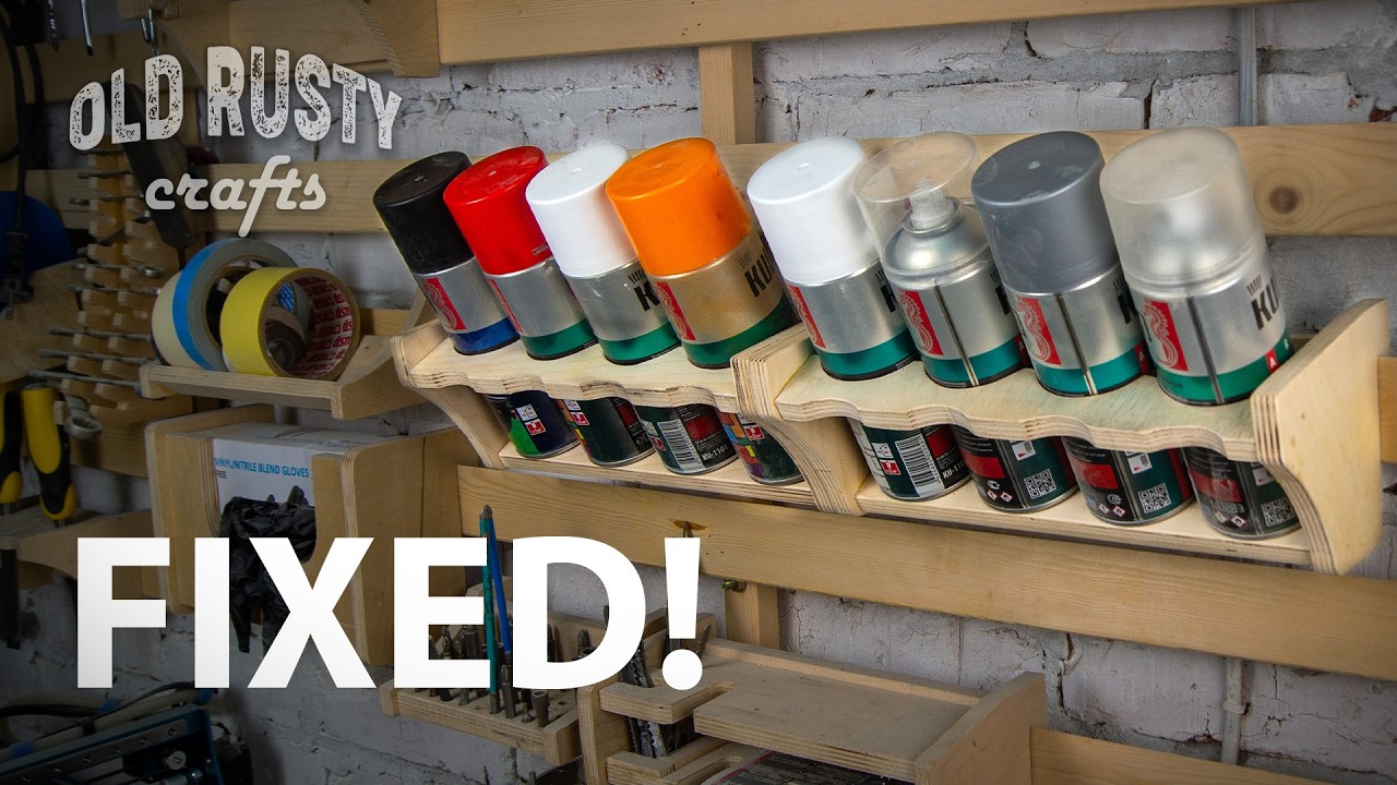 French Cleat Spray Paint Holder. ( Tool Storage Wall French Cleat DIY)
