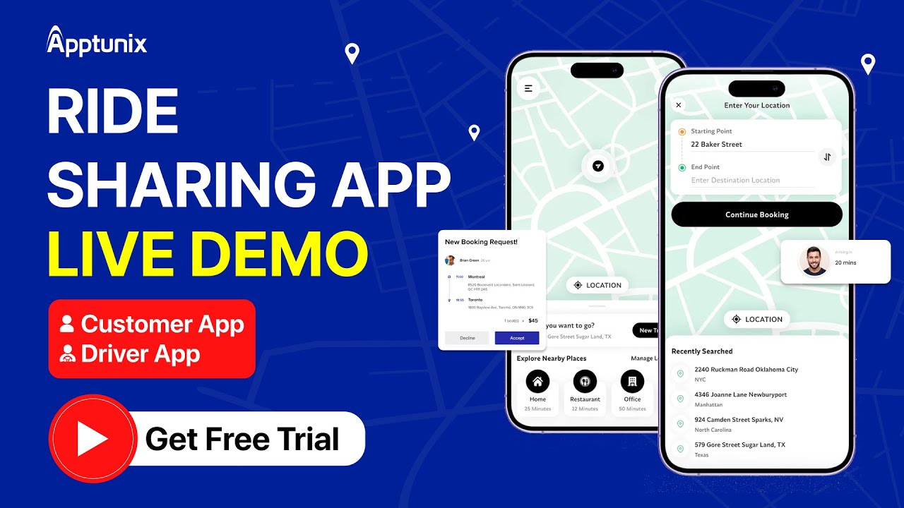 Ride sharing app development | Live Demo | Create your own rideshare app