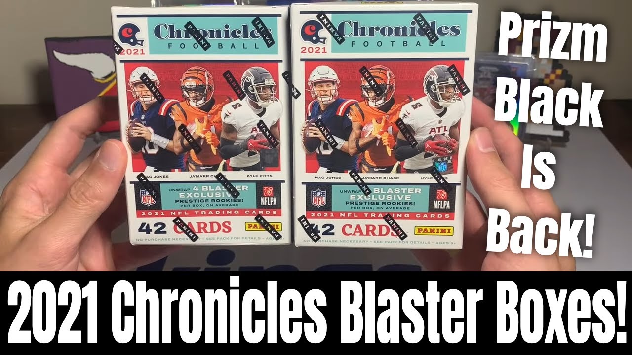 2021 Chronicles Football Is Here! Two Chronicles Football Blaster Boxes - Prizm Black Is Back!