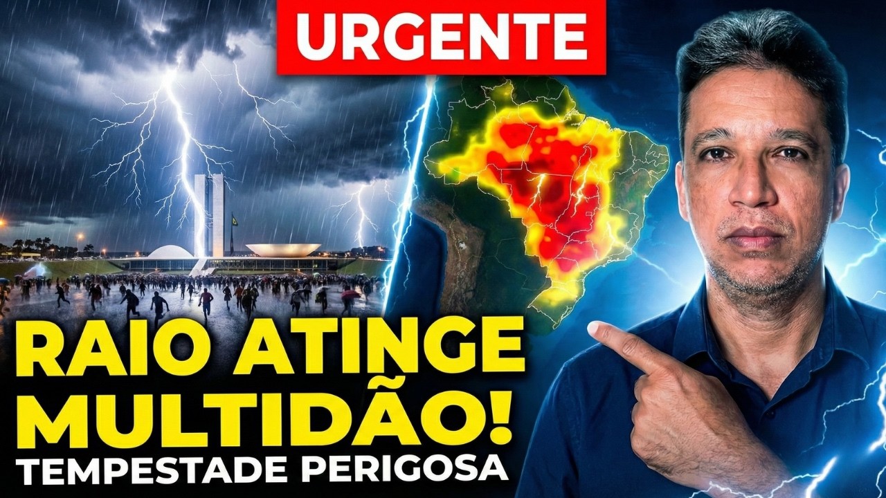 URGENTE! TEMPESTADE PERIGOSA: RAIO ATINGE MANIFESTANTES EM BRASÍLIA E PREVISÃO DE FORTES TEMPESTADES