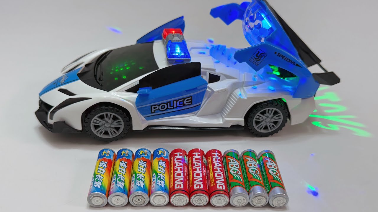 Unboxing 360&deg; Rotate Light Police Car, RC Drift Racing Car, EV Gear Dragon Boat,RC City Rescue Truck