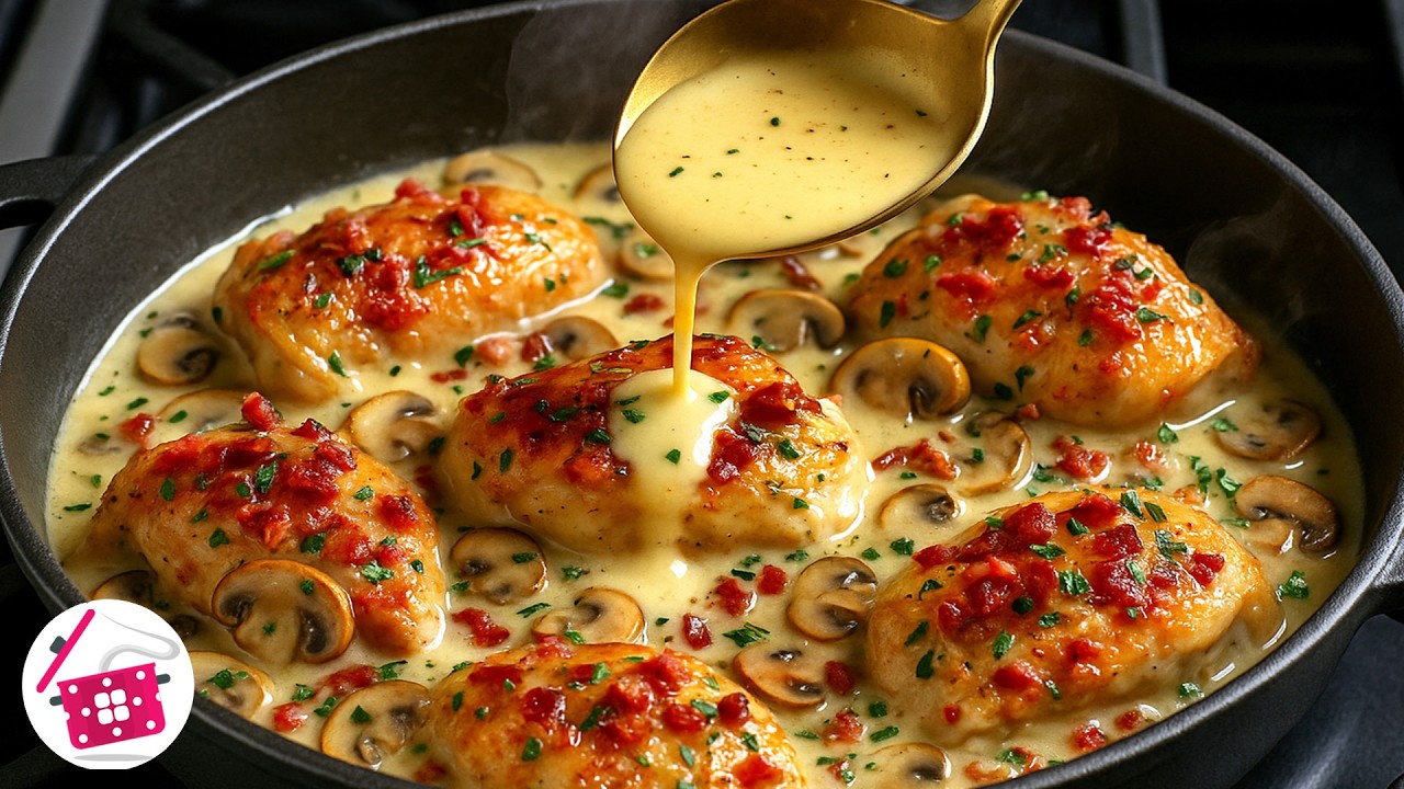 ОСТОРОЖНО! Эта Курица с Грибами — вызывает ПРИВЫКАНИЕ! 😋 Вы будете готовить её 3 раза в неделю!