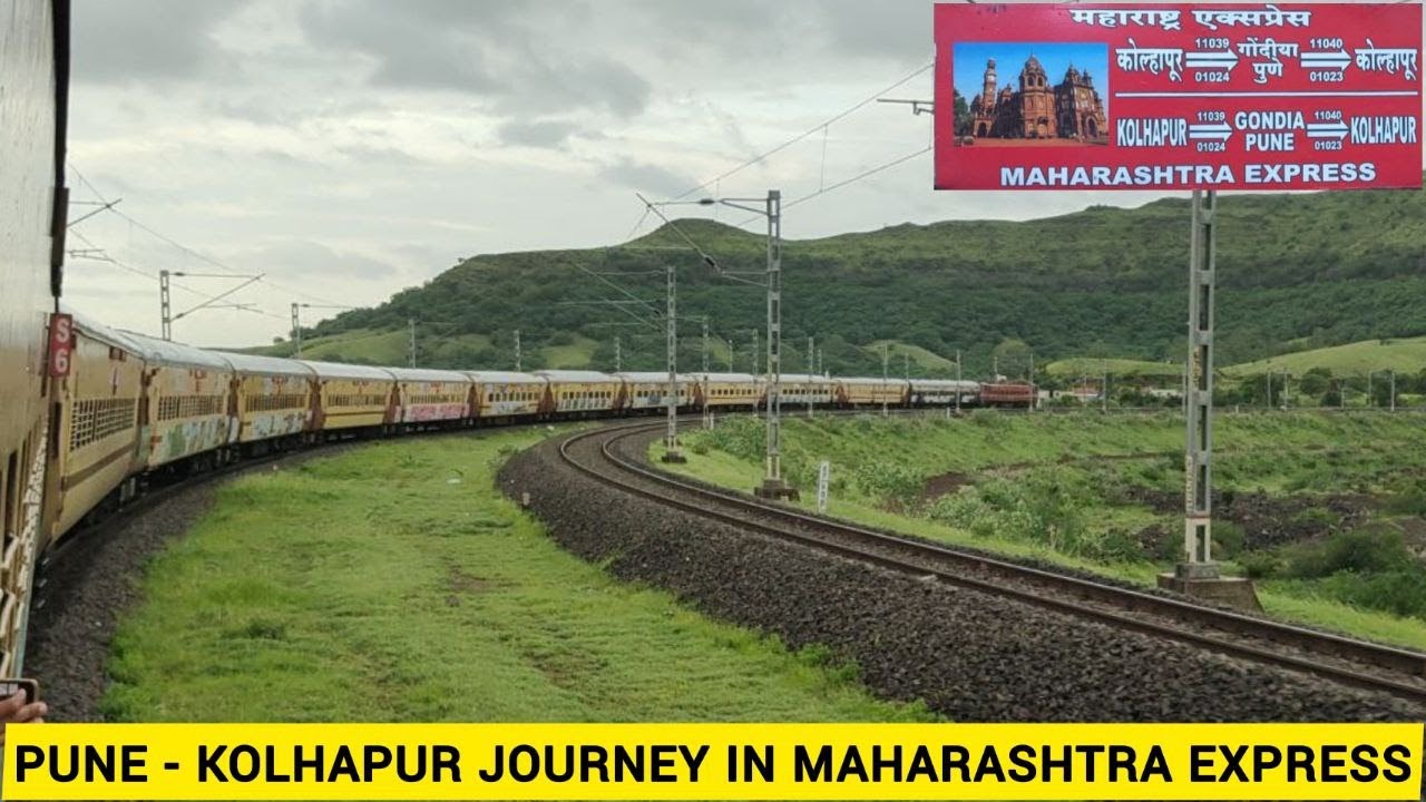 11040: Maharashtra Express Train Journey Pune To Kolhapur : BSL WAP4 : Indian Railways