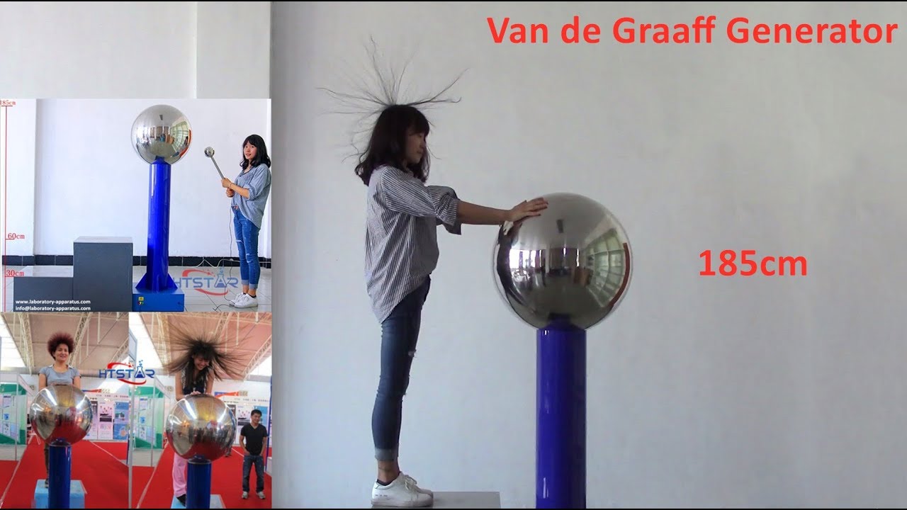 Van de Graaff Generator 185cm Tall Physics Subject Electrostatic Generator Equipment