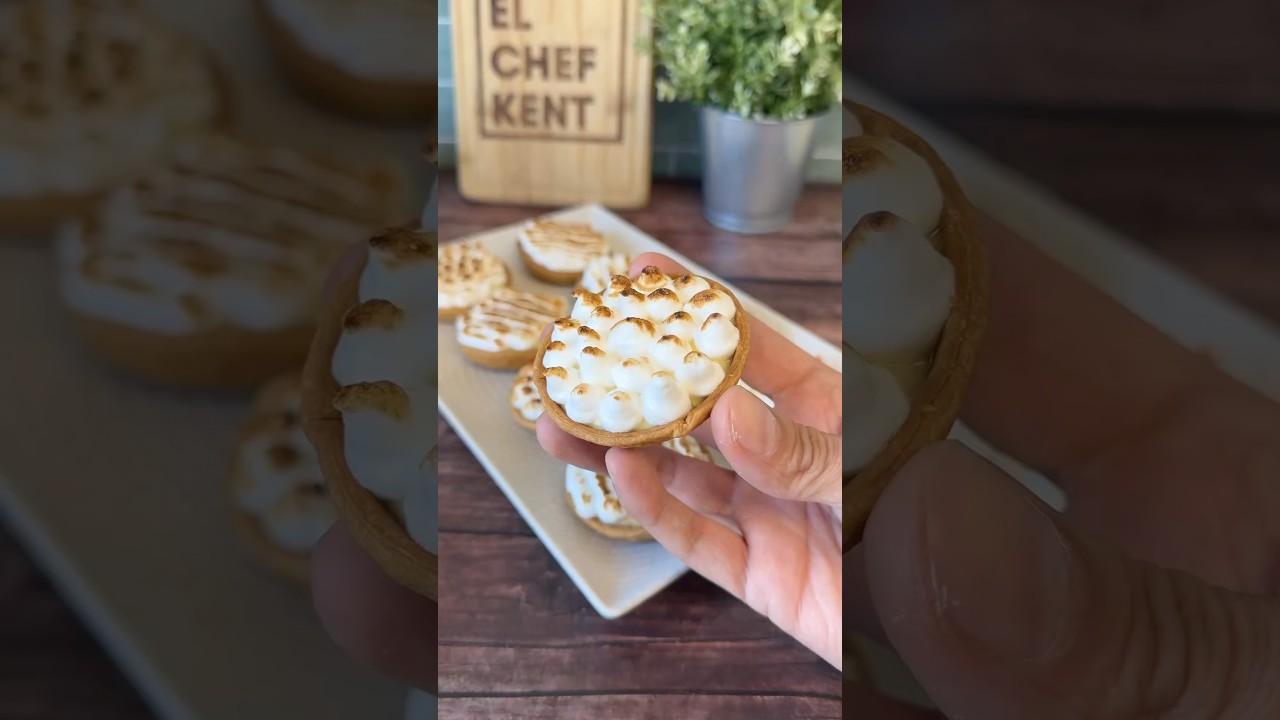 Mini tartas de limón y merengue. 