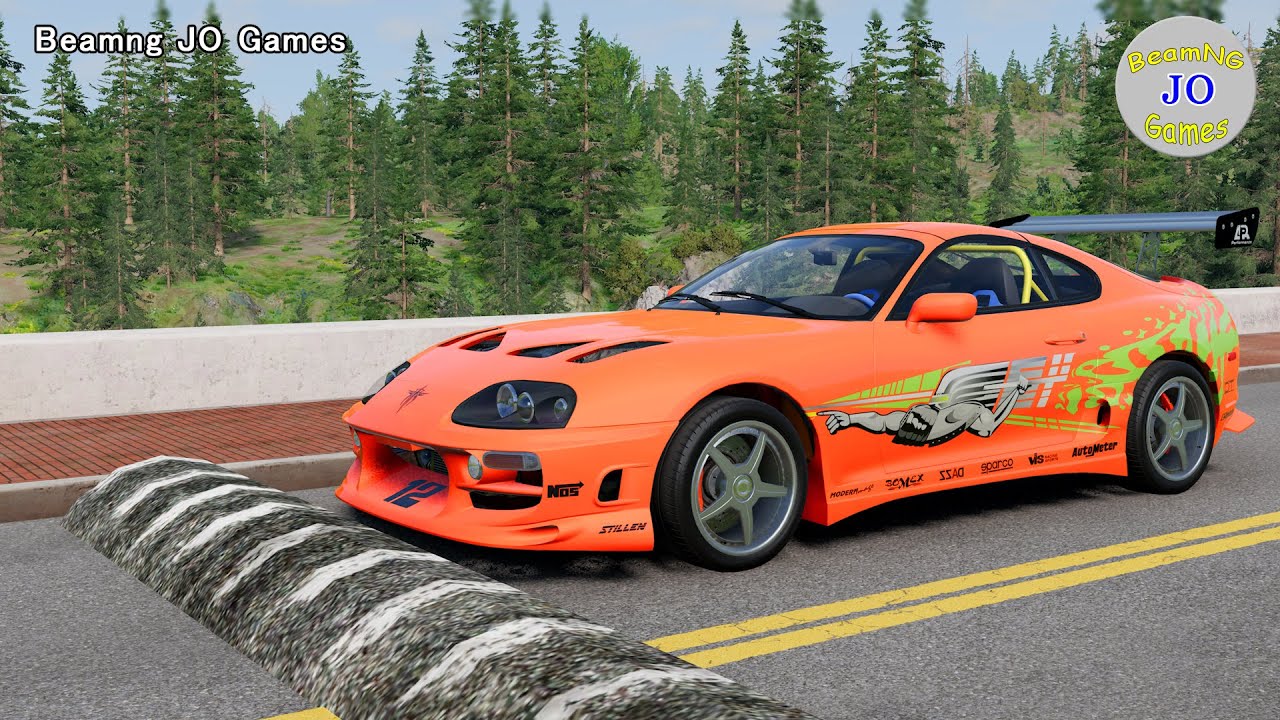 Cars vs Massive Speed Bumps # 504 – BeamNG JO Games