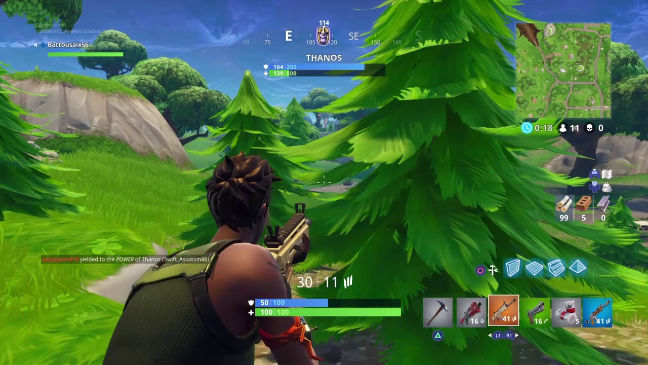 FORTNITE LMAO FIRST THANOS FIRST TRY
