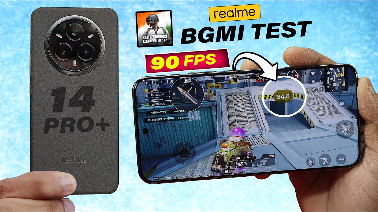 Realme 14 Pro Plus After Update 90 FPS BGMI/PUBG Test With Fps Metre