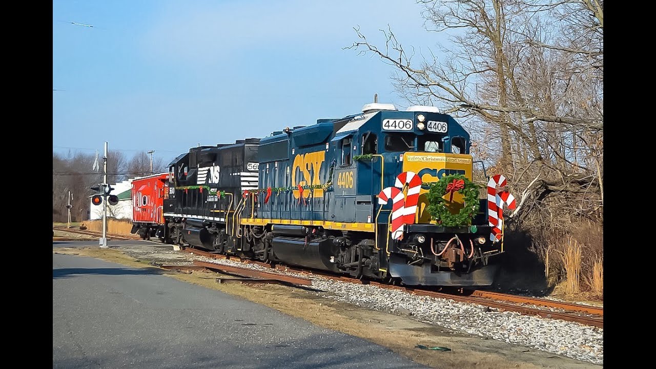 Full HD 60FPS: The 2015 Conrail Shared Assets Santa Train on the Freehold Industrial Track