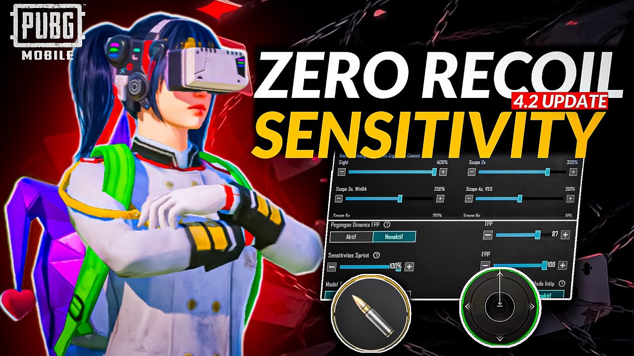 PUBG 4.2 UPDATE SENSITIVITY CODE | PUBG BEST SENSITIVITY SETTINGS | PUBG ZERO RECOIL SENSITIVITY 