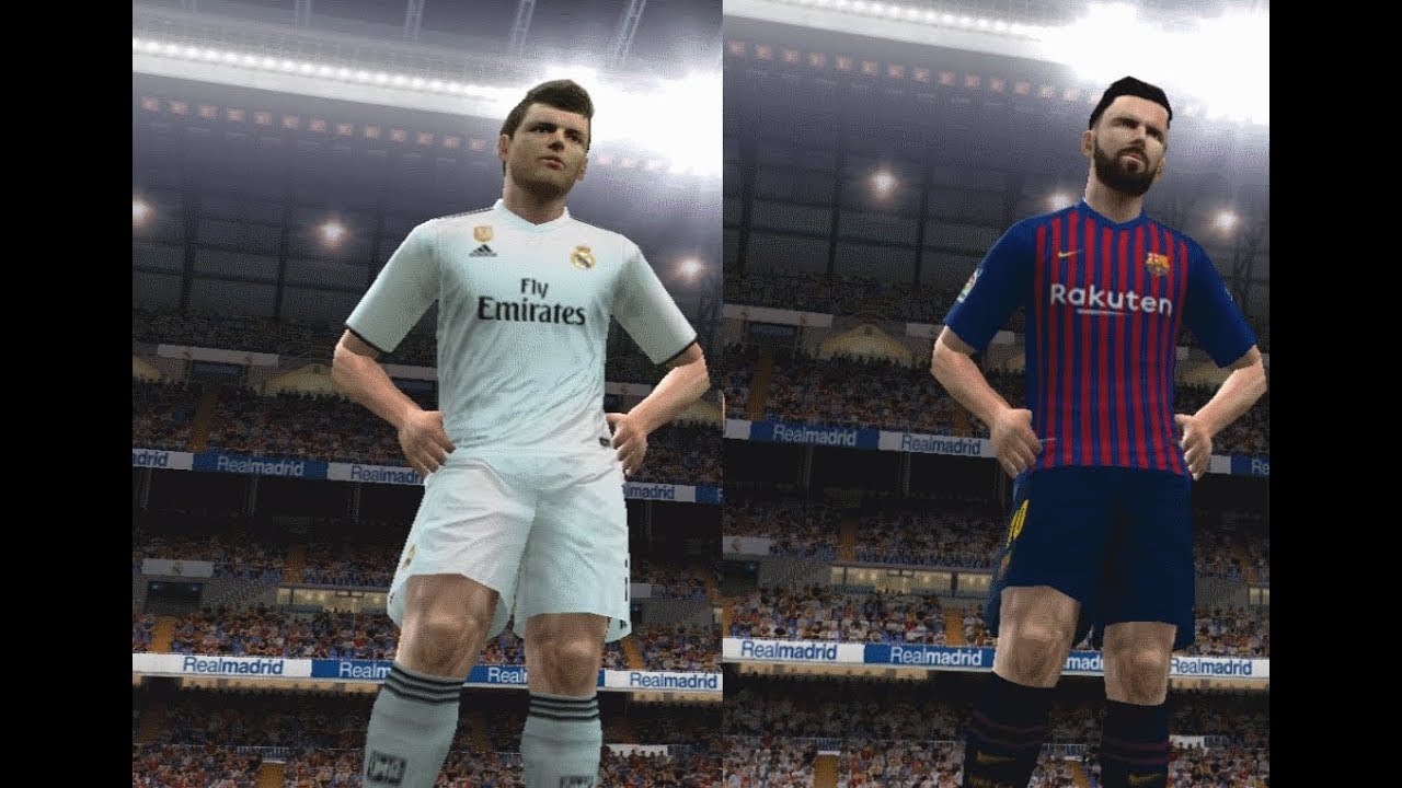 PES 2019 PS2 (Beta) Real Madrid vs Barcelona in New Kits 2018/2019 Gameplay