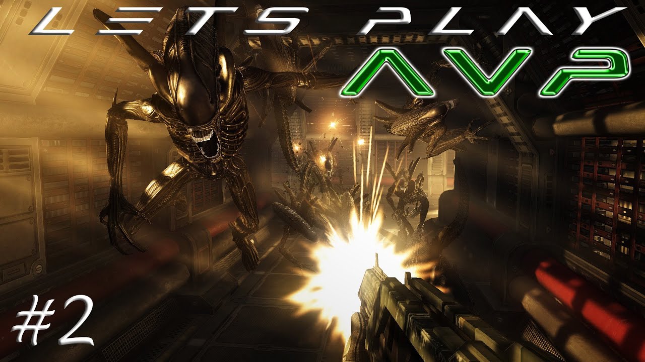 Let's Play AVP: Aliens Vs Predator - #2: They're Coming Outta The Walls!