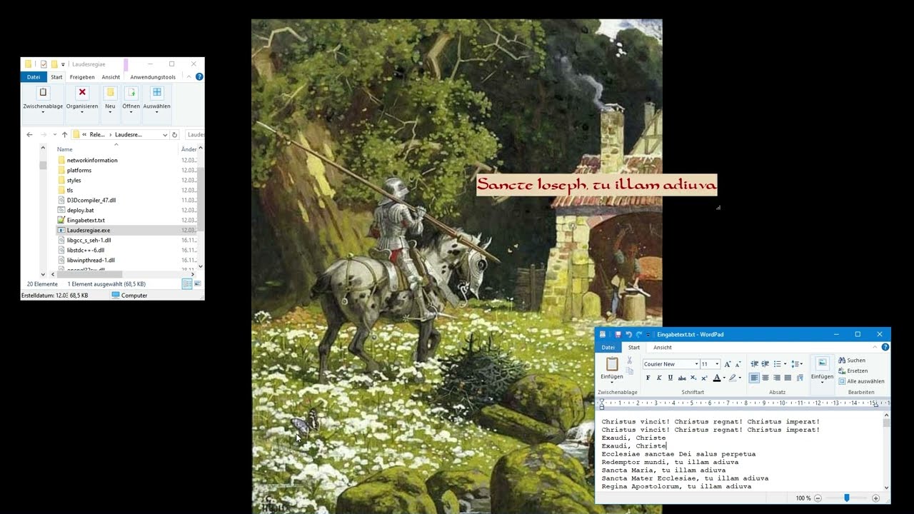 Laudesregiae: Textdatei zeilenweise einblenden (Software-Demo)