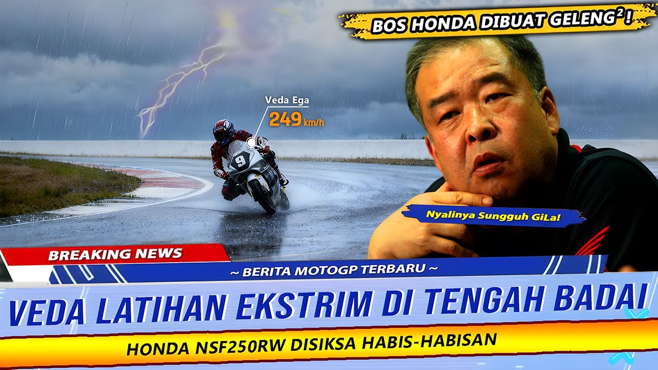 NYALINYA DI LUAR NALAR! VEDA NEKAT LATIHAN EKSTREM DI TREK BASAH JELANG DEBUT MOTO3 2026