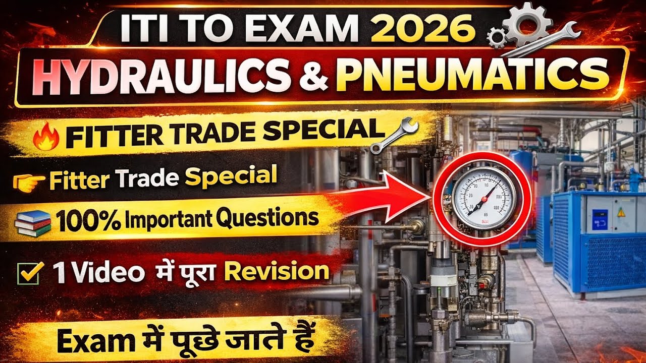 ITI TO Exam 2026 | Hydraulics & Pneumatics Important Questions | Fitter Trade Special |#iti #viral 