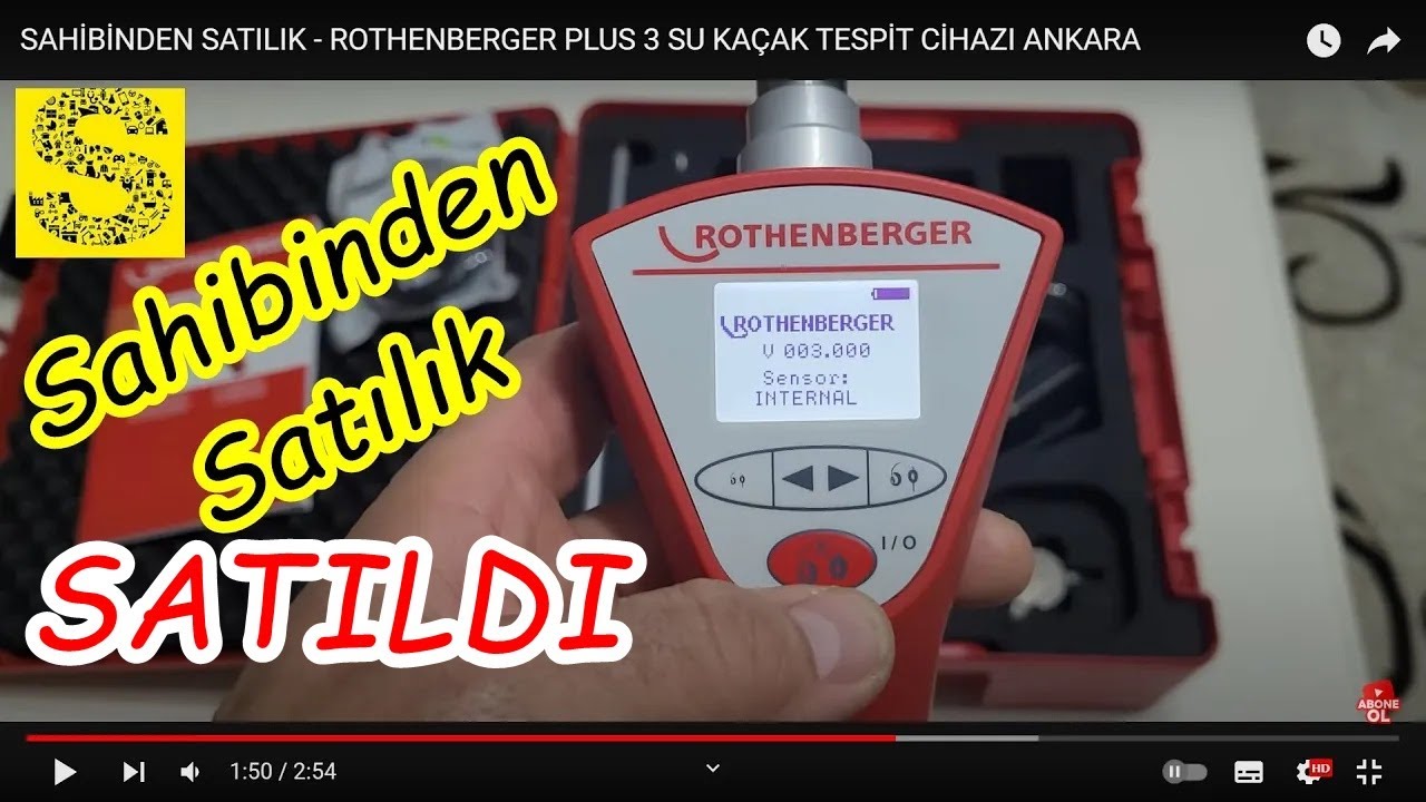 SAHİBİNDEN SATILIK - ROTHENBERGER PLUS 3 SU KAÇAK TESPİT CİHAZI ANKARA (SATILDI)