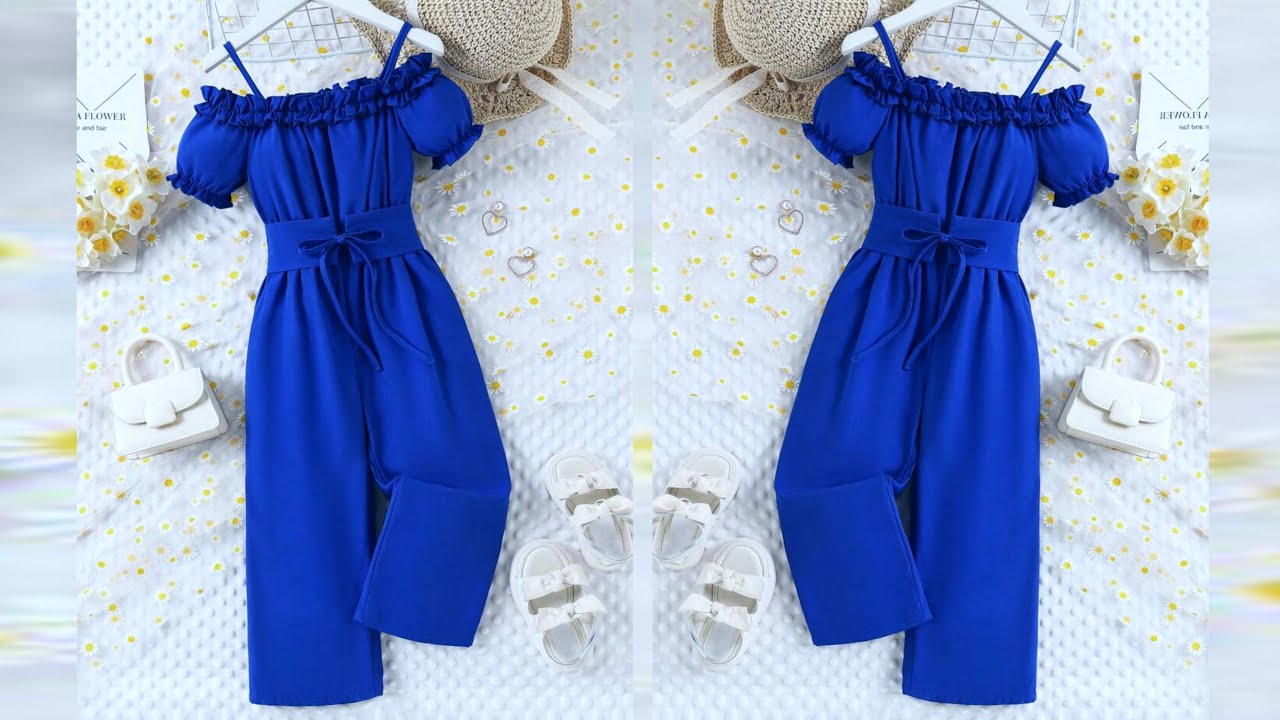 Baby Jumpsuit / Dungree Dress Cutting and Stitching | Very Easy and Beautiful Baby Jumpsuit