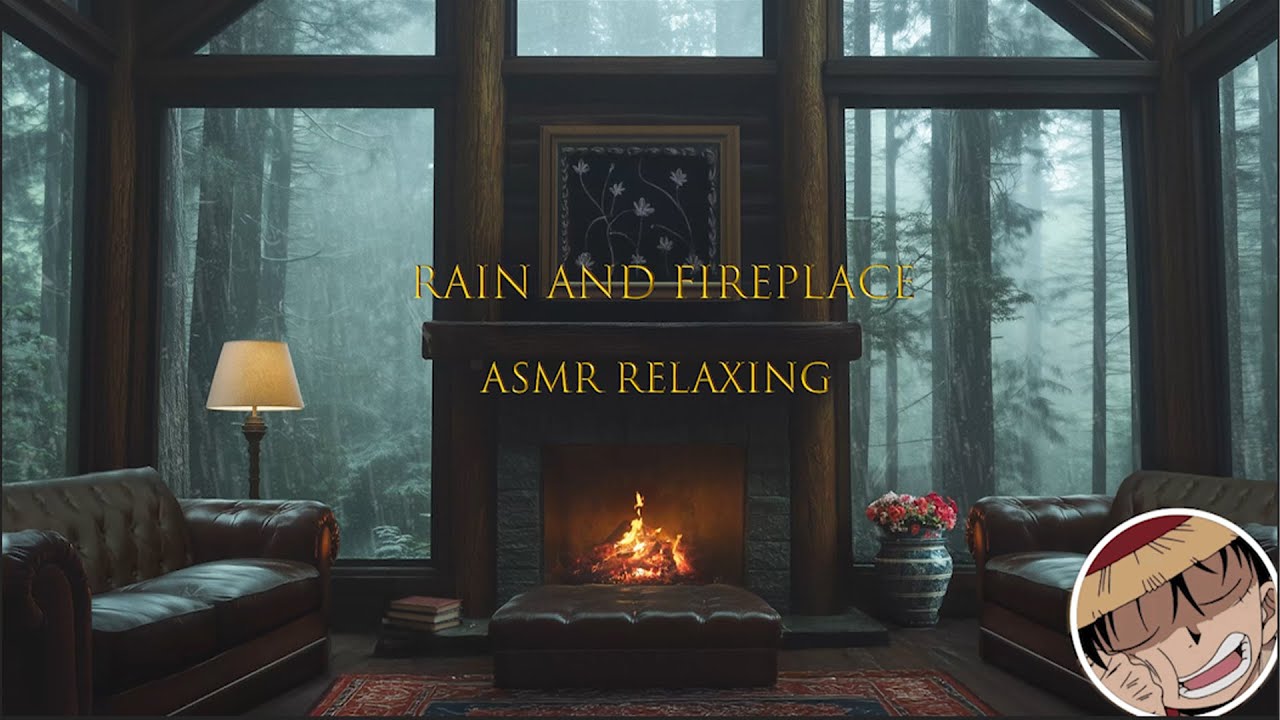 🎧 1h Cozy Rain and Fireplace ASMR | ASMR RELAXING 4K [SLEEP, STUDY, CHILL...]