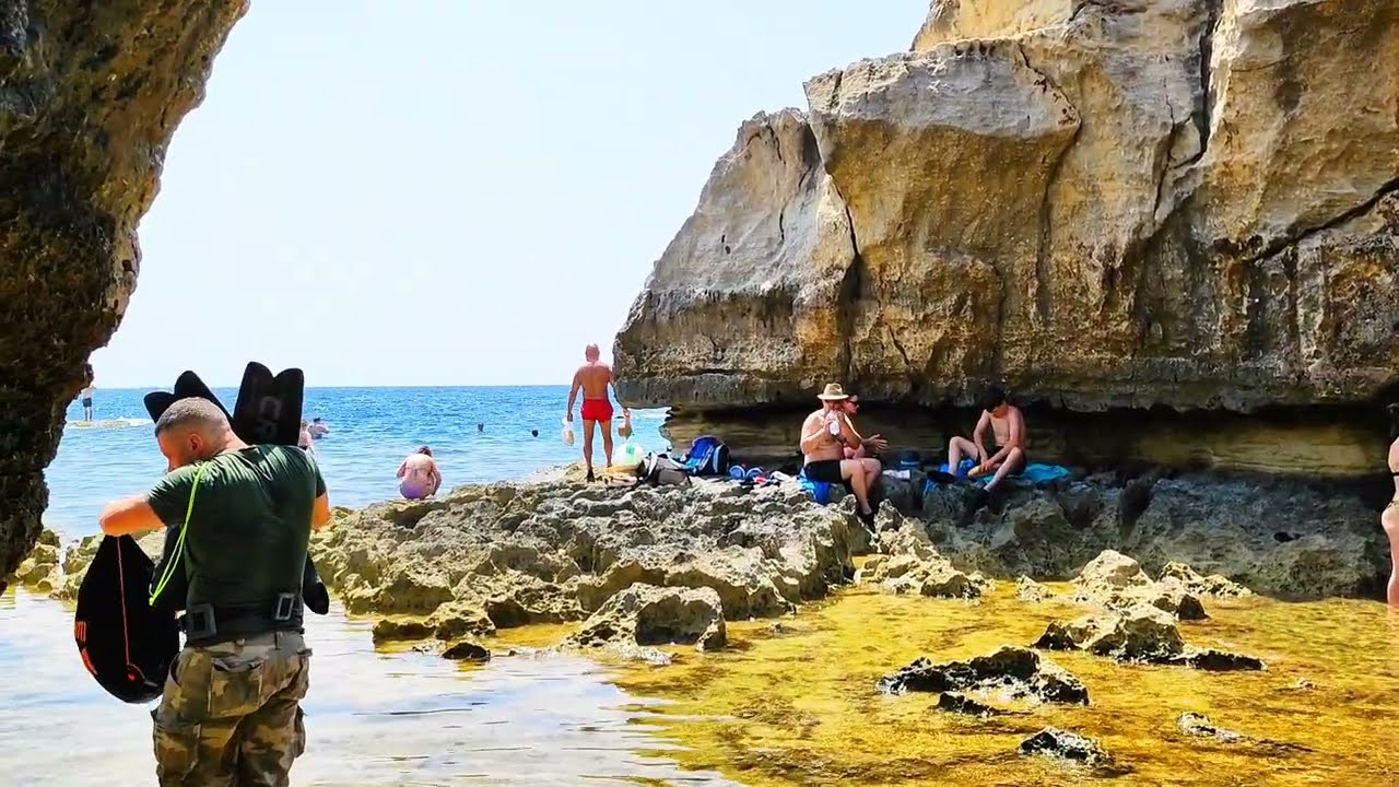 Swimming in Dwejra hidden gem| Gozo Malta 🇲🇹